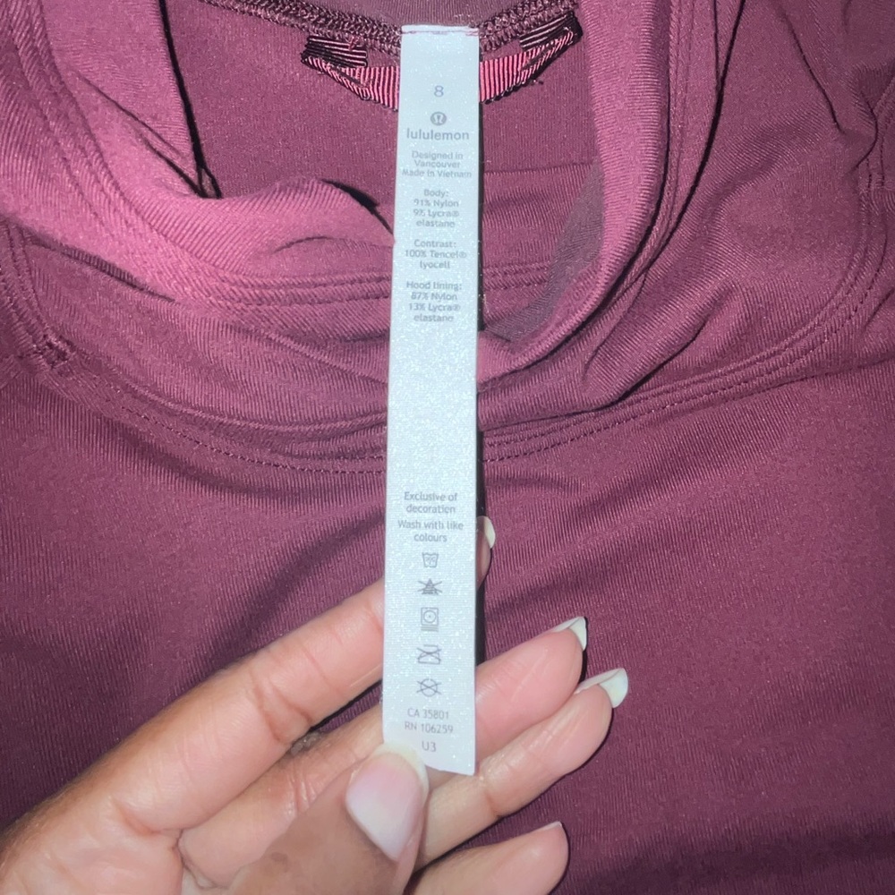 Euc Lululemon Starting Place Hoodie - Garnet - Sz 8 View 6